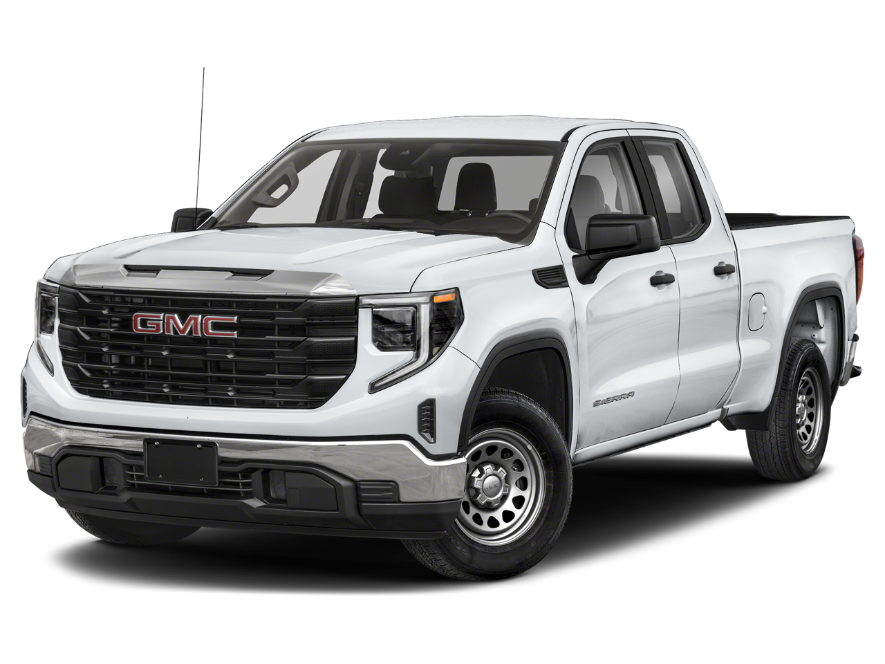 2023 GMC Sierra 1500 Elevation in Summit White — front three-quarter view