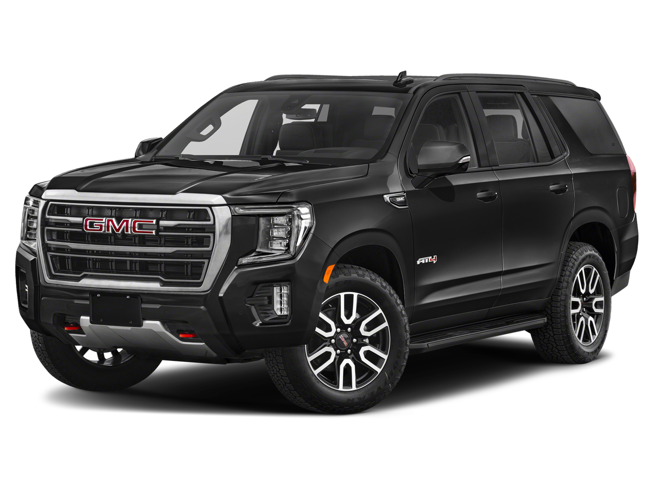 2024 GMC Yukon AT4 in Onyx Black — front three-quarter view