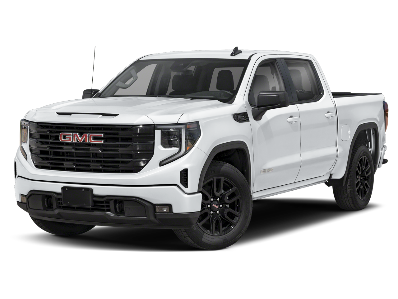 2026 GMC Sierra 1500 Elevation in Summit White — front three-quarter view