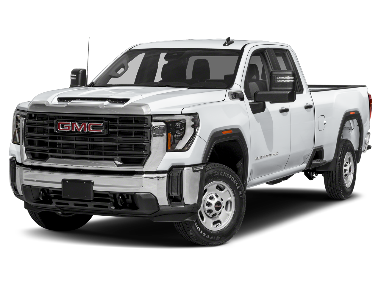 2026 GMC Sierra 2500 HD SLE in Summit White — front three-quarter view