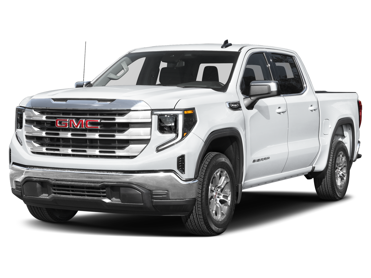 2026 GMC Sierra 1500 SLE in Sterling Metallic — front three-quarter view