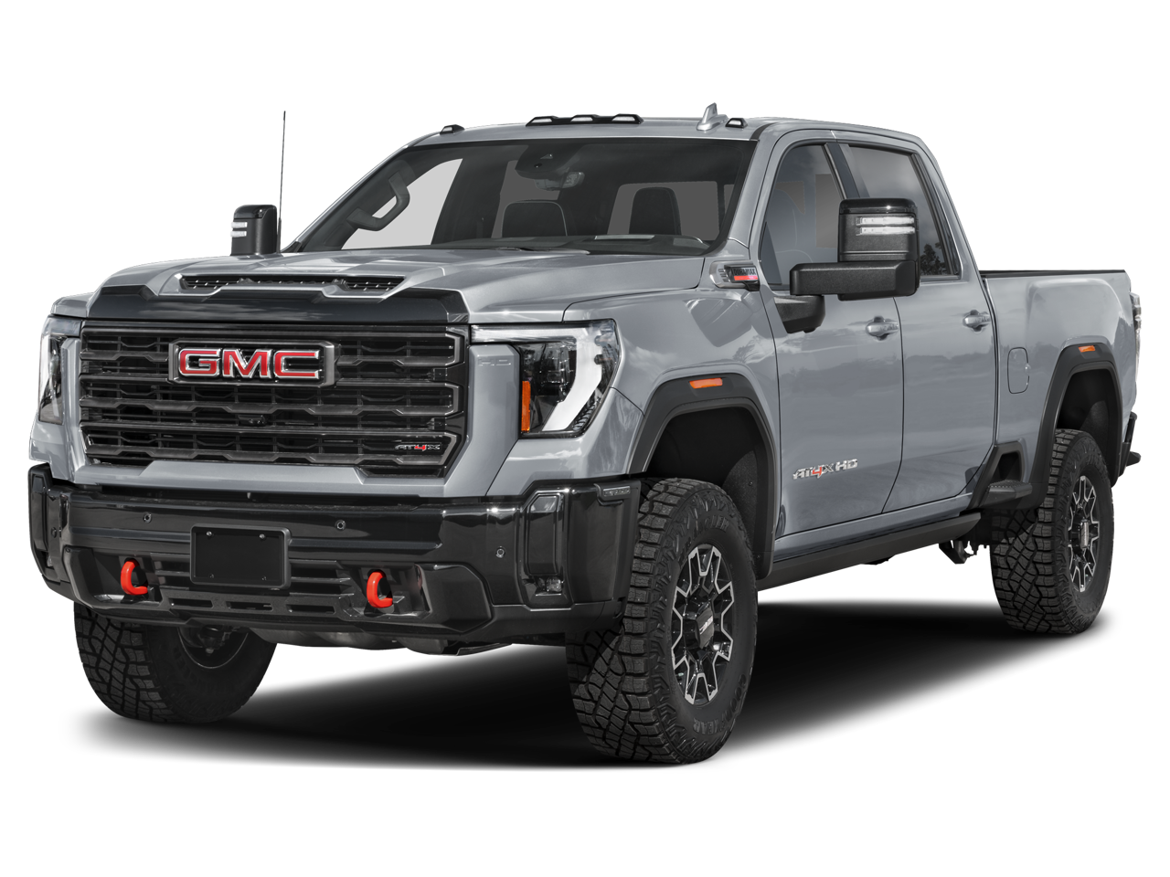 2026 GMC Sierra 2500 HD AT4X in Sterling Metallic — front three-quarter view