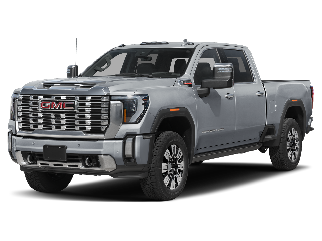 2026 GMC Sierra 2500 HD Denali in Sterling Metallic — front three-quarter view