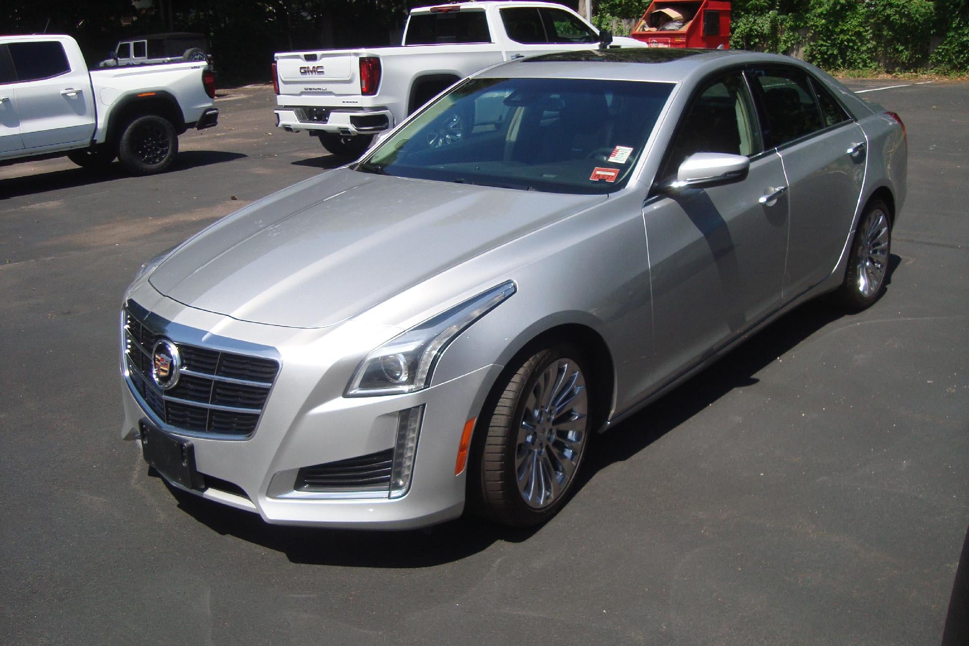 2014 Cadillac CTS Luxury AWD in Radiant Silver Metallic — front three-quarter view