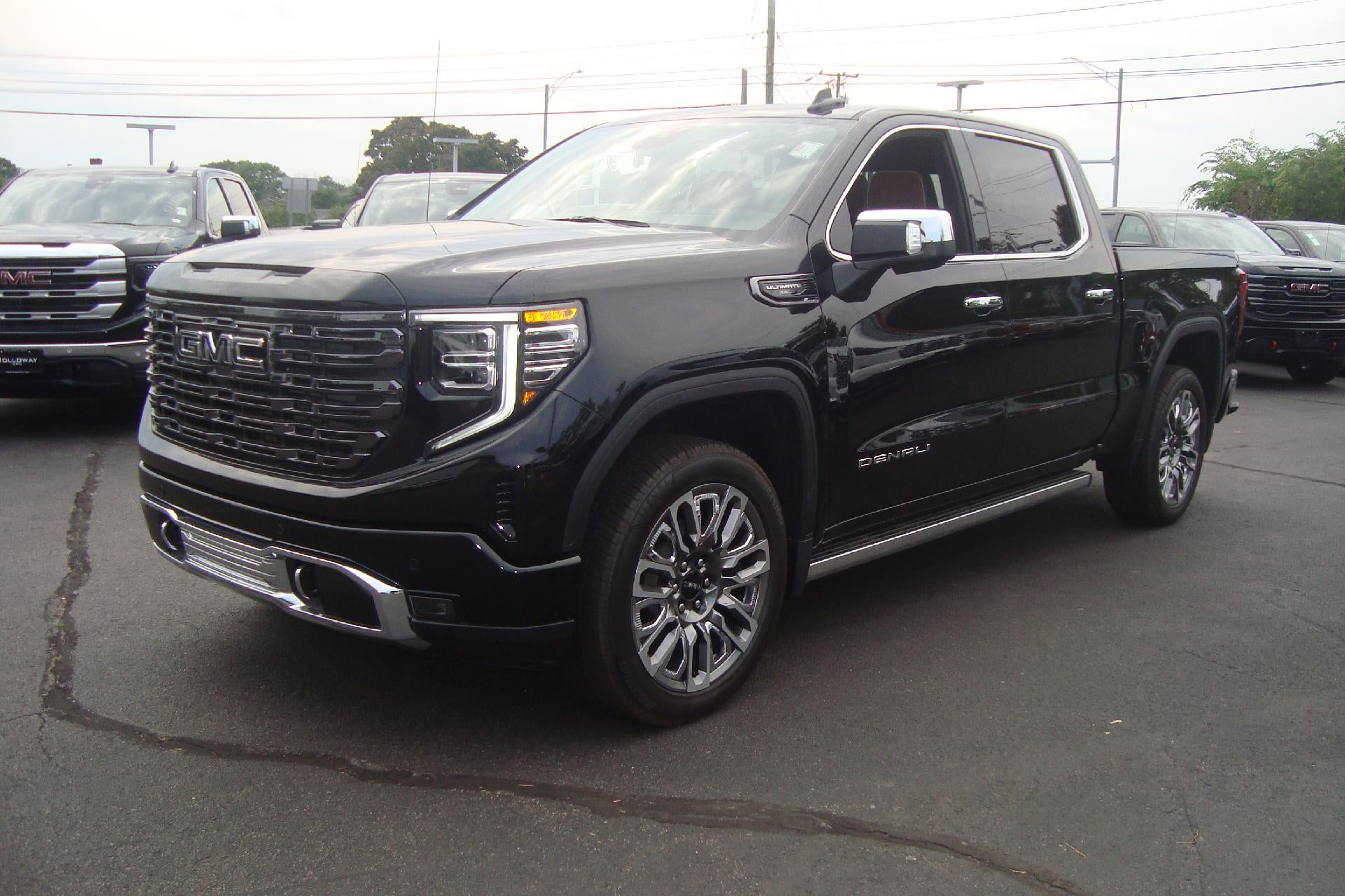 2026 GMC Sierra 1500 Denali Ultimate in Onyx Black — front three-quarter view