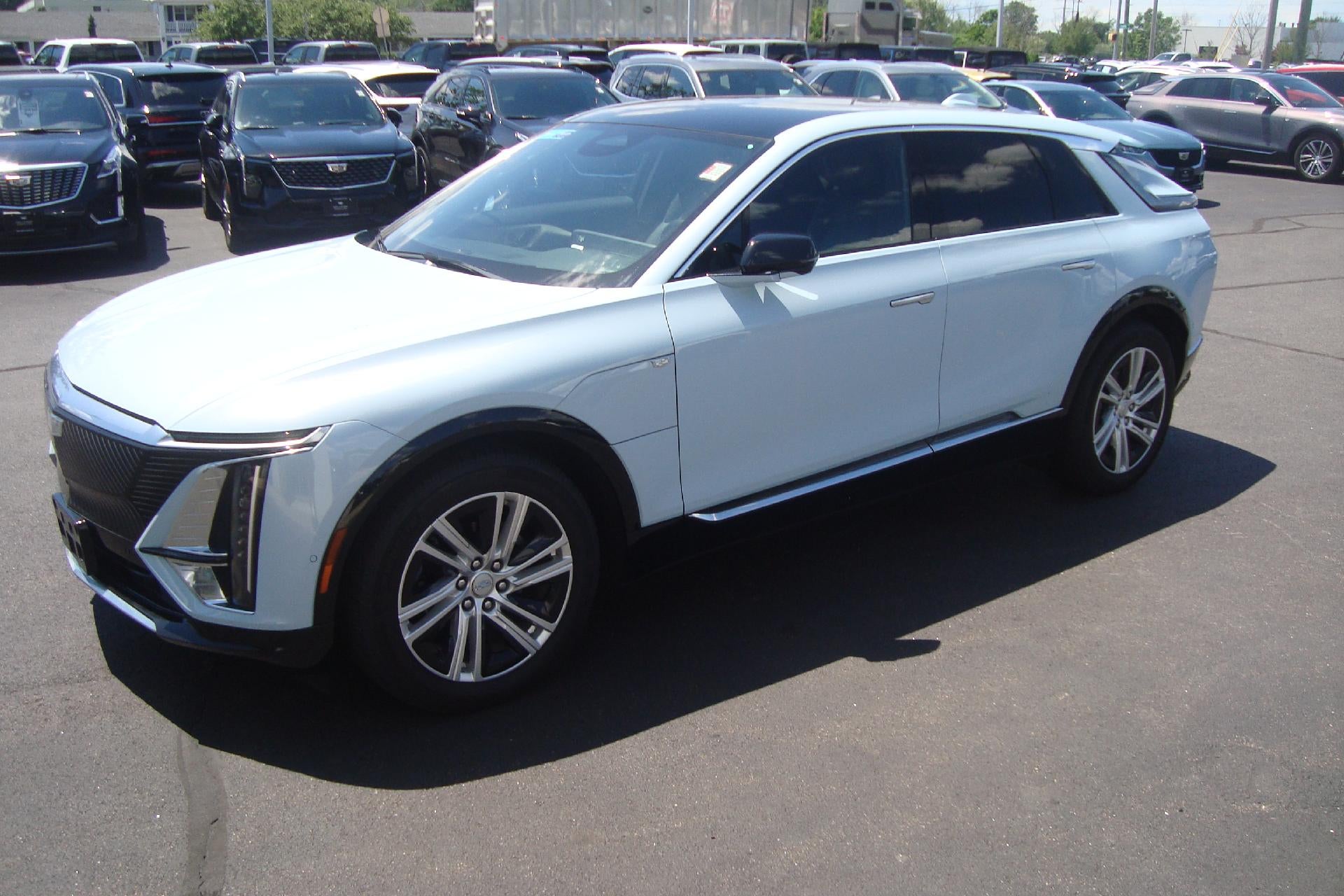 2024 Cadillac LYRIQ Tech in Nimbus Metallic — front three-quarter view