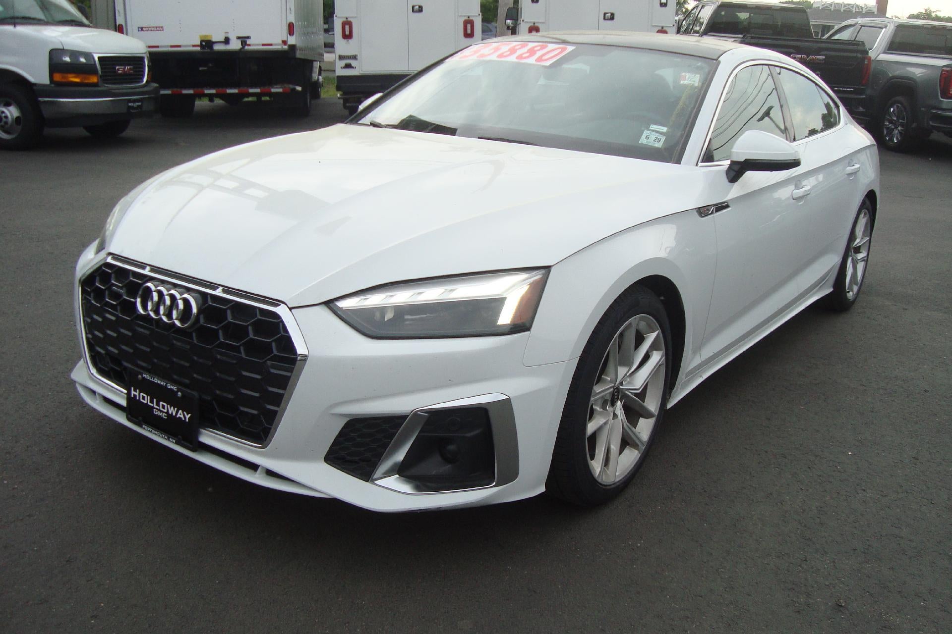 2024 Audi A5 Sportback S line Premium Plus in Whi — front three-quarter view